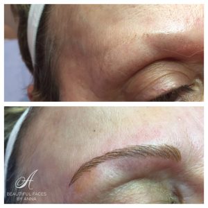 Before and after permanent makeup